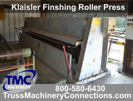 Klaisler Finish Roller Truss Press for sale!