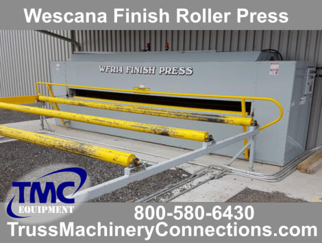 New Roof Truss Finish Roller Presses for sale!